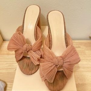 Loeffeler randal blush open toe signature shoe size 38